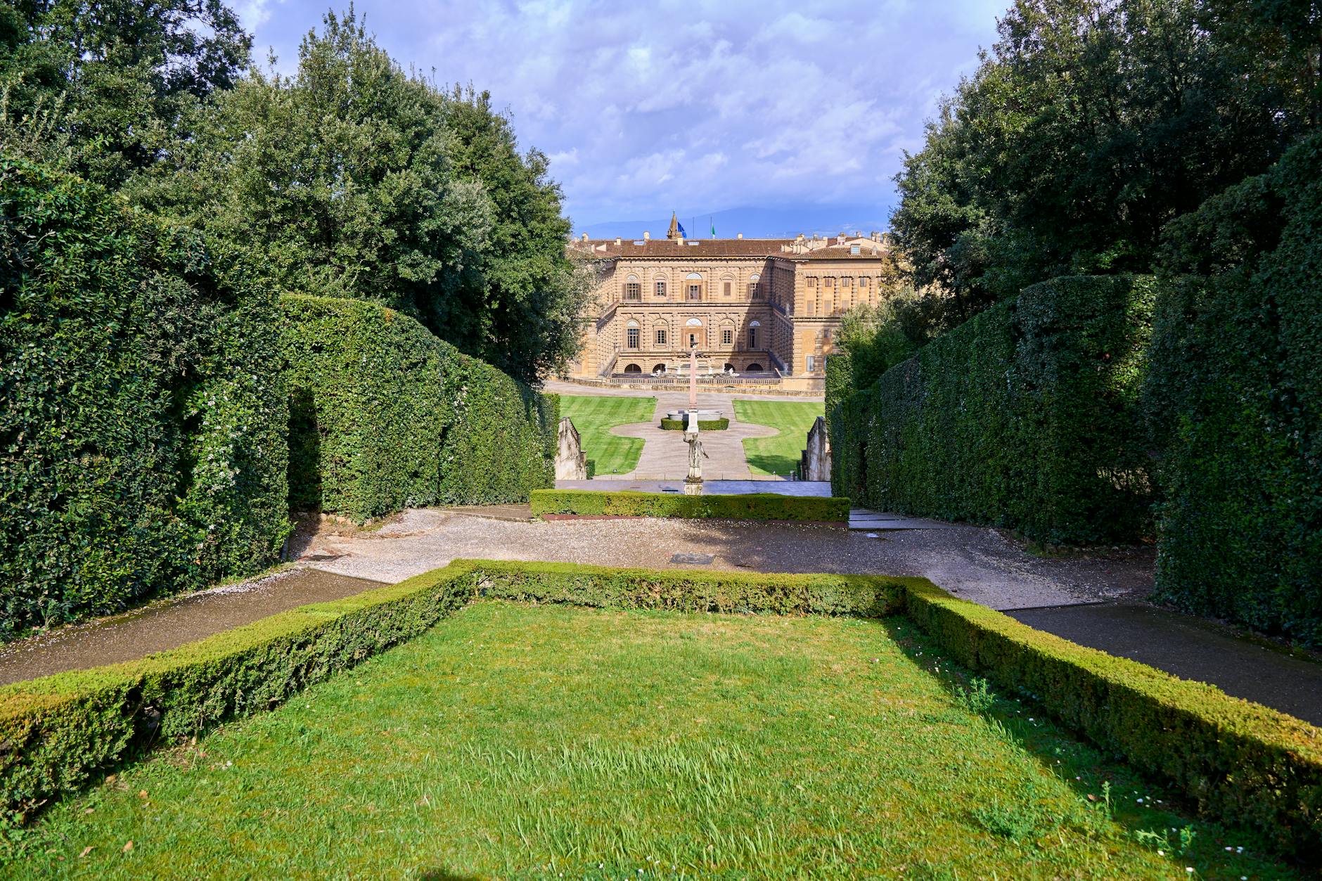 Boboli Gardens behind Palazzo Pitti in Florence Italy