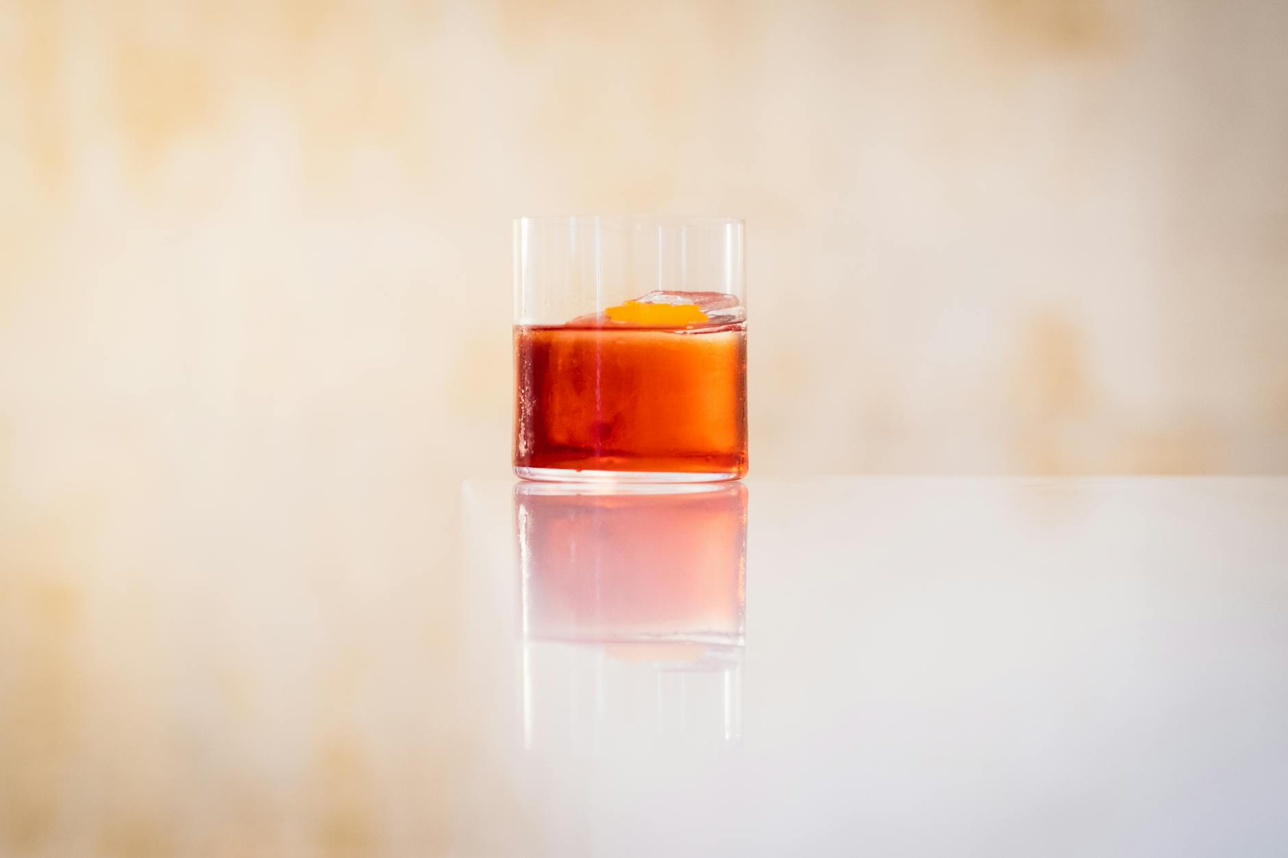 Classic Negroni cocktail at a Florence bar during aperitivo hour