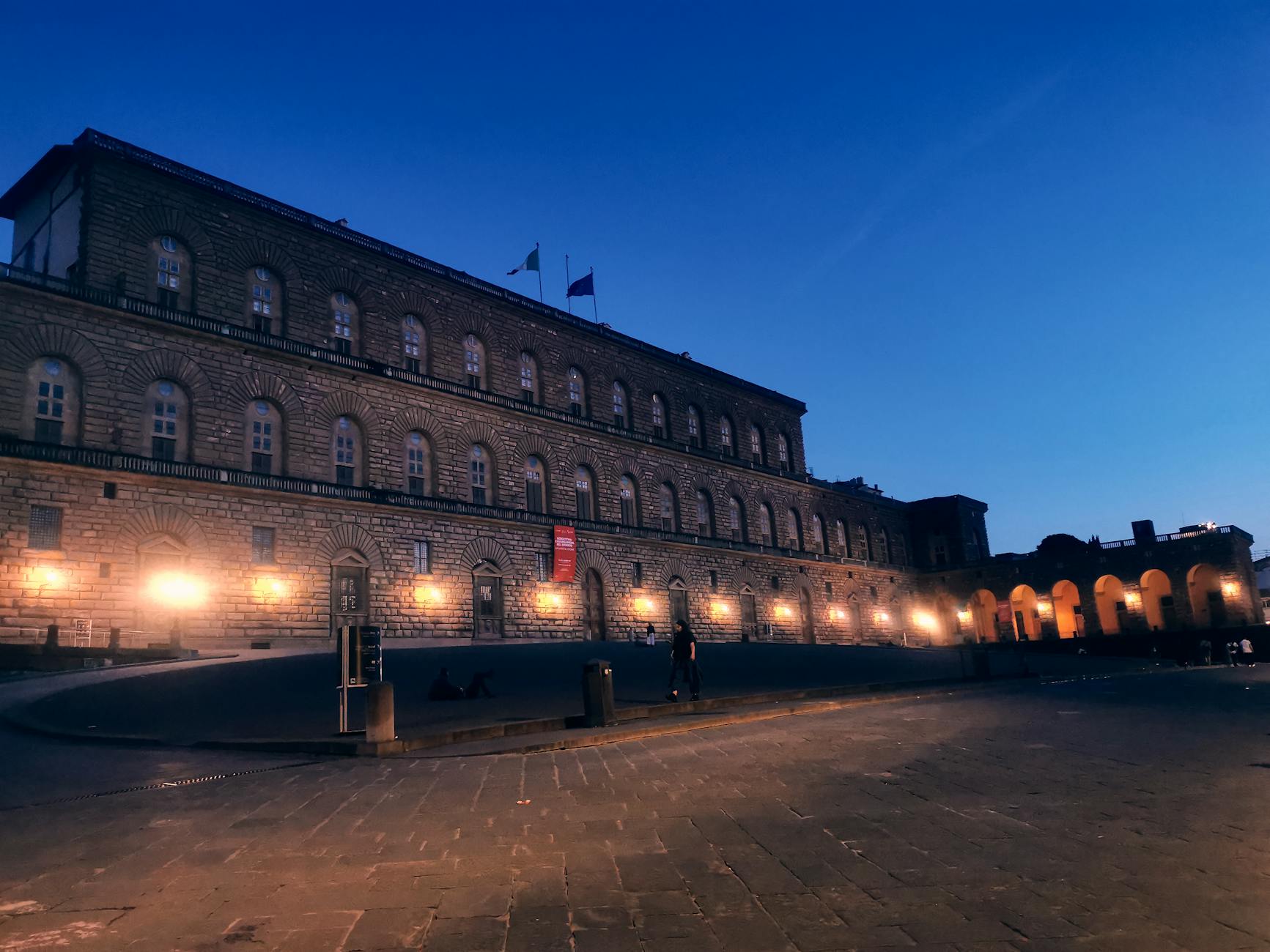 Palazzo Pitti grand Renaissance palace facade in Florence Italy