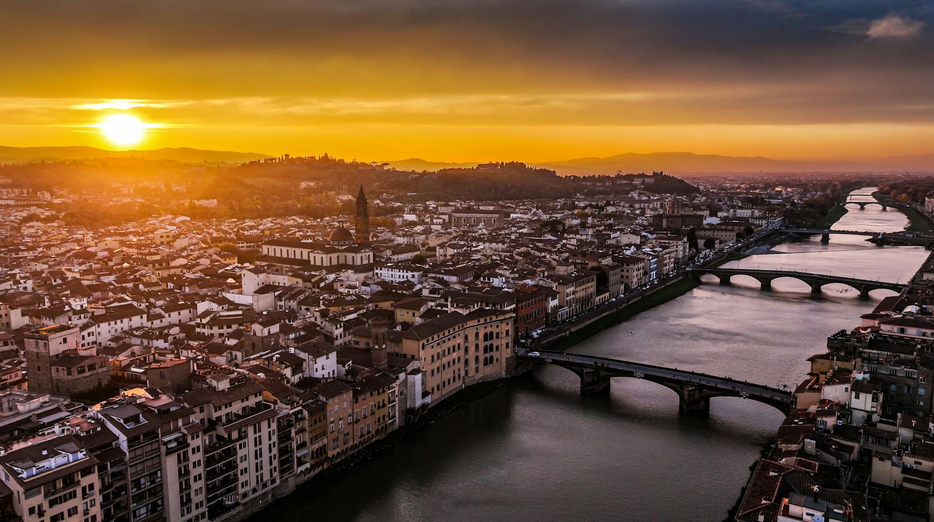 Ponte Vecchio bridge in Florence at golden hour a must-see on any itinerary