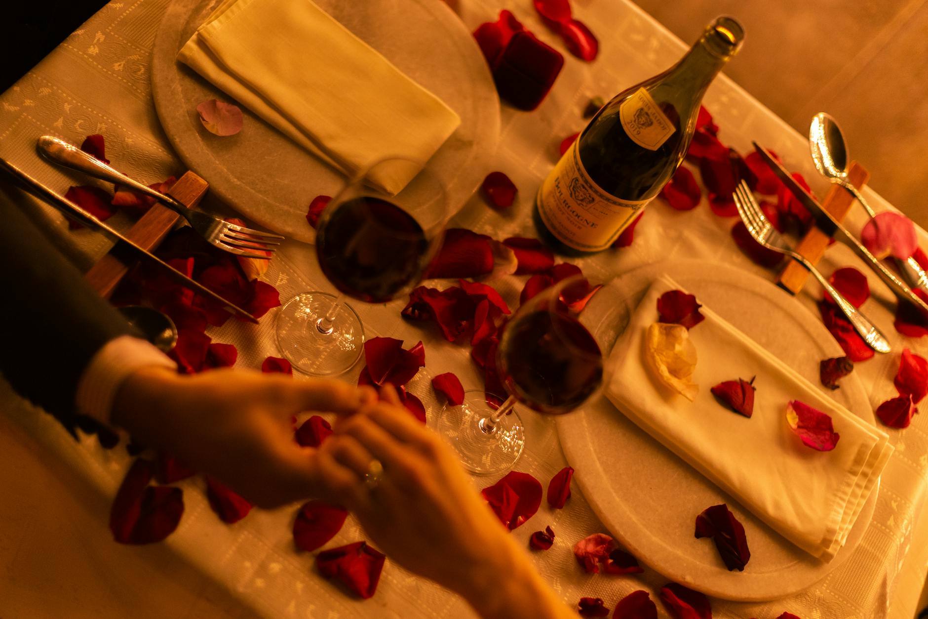Romantic dinner at a restaurant in Florence perfect for honeymoon itinerary
